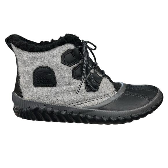 Sorel Women’s Out N About Plus Grey Felt Winter Boot Size US 8 - Picture 1 of 10